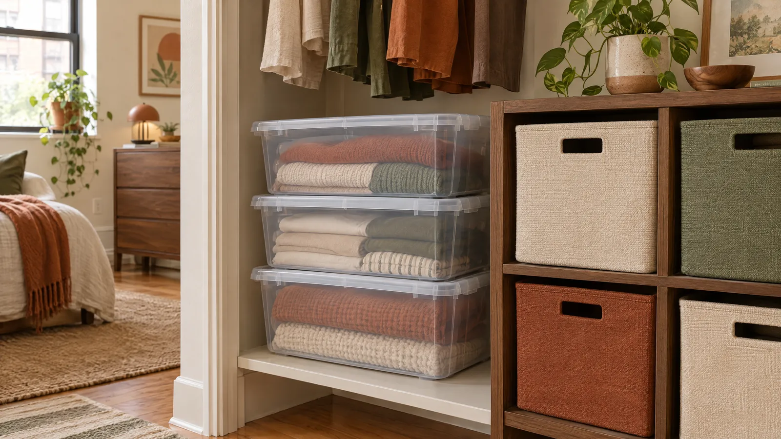 Plastic vs Fabric Storage Bins